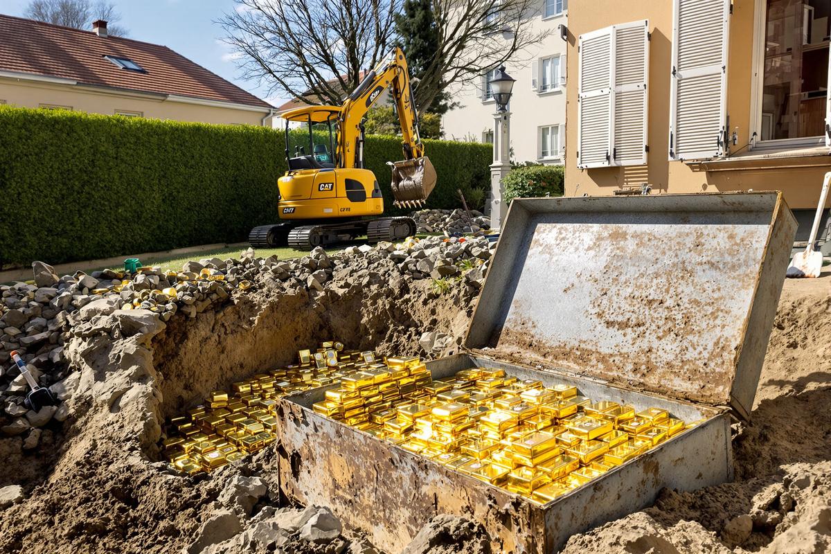 He digs a pool in Rhône—uncovers €700,000 in gold bars and coins