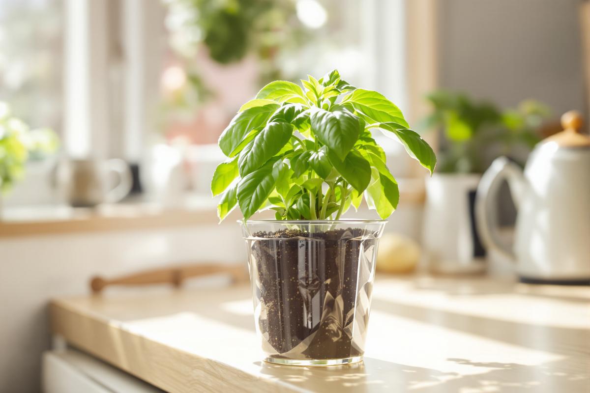 This basil hack keeps your plant alive—just a mug, a pot, and one daily pinch!